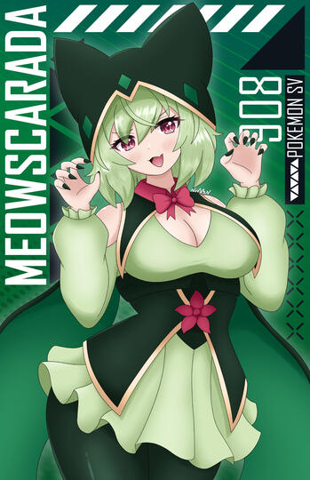 Meowscarada Gijinka Meowscarada Gijinka