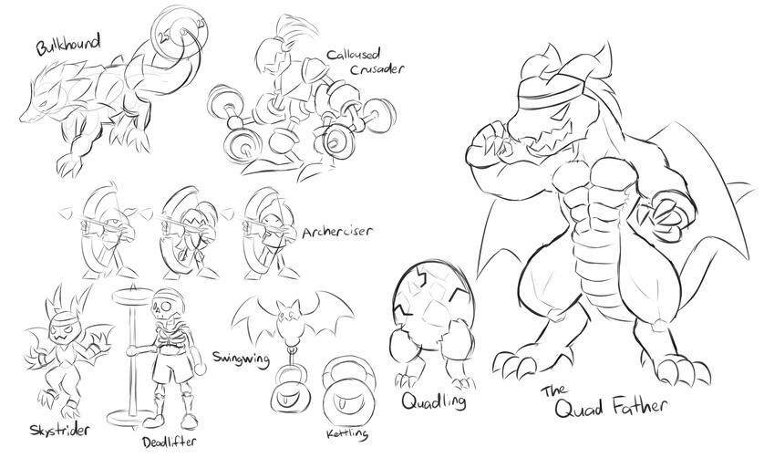 Bench Quest Enemy Concepts