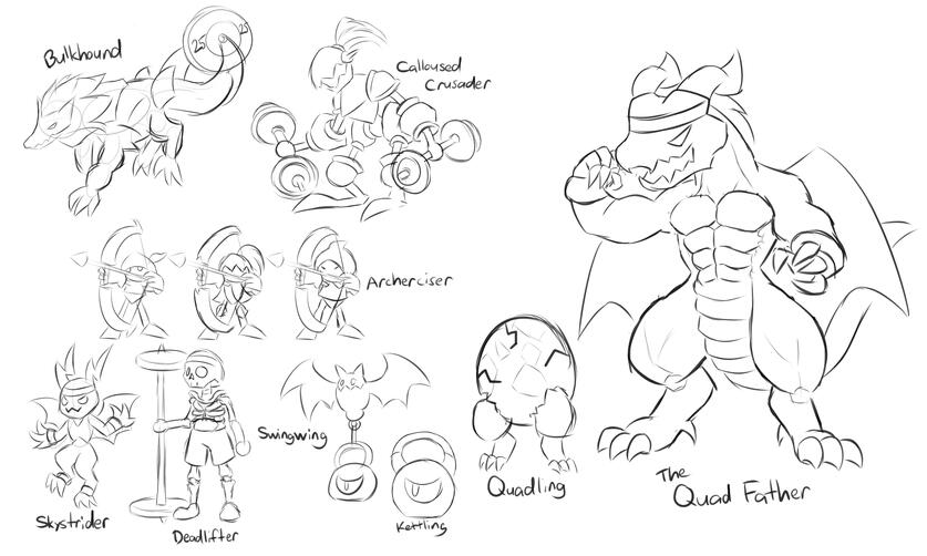 Bench Quest Enemy Concepts